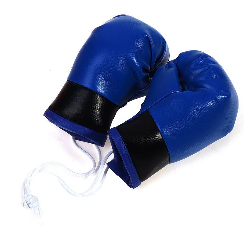 1 Pair Car Boxing Gloves Hanging Ornament Leather Auto Rearview Mirror Pendant DIY Car Accessories Interior Cool Decoration