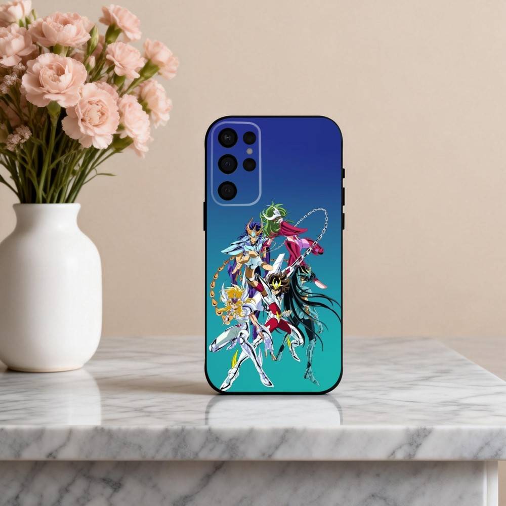 Anime S-Saint-T S-Seiya-A Phone Case For Samsung S25,S24,S21,S22,S23,S30,Ultra,S20,Plus,Others Soft Black Cover