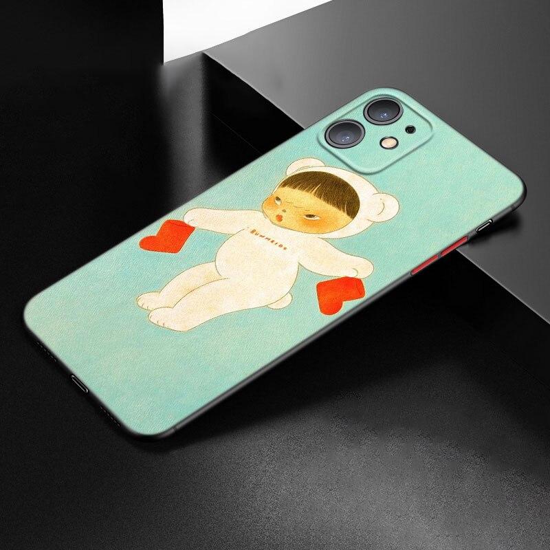Aya Takano Phone Case For Apple iPhone 12 13 Mini 11 Pro Max XR X XS MAX 8 7 6S 6 Plus SE 5S 5 2020 Soft TPU Black Cover