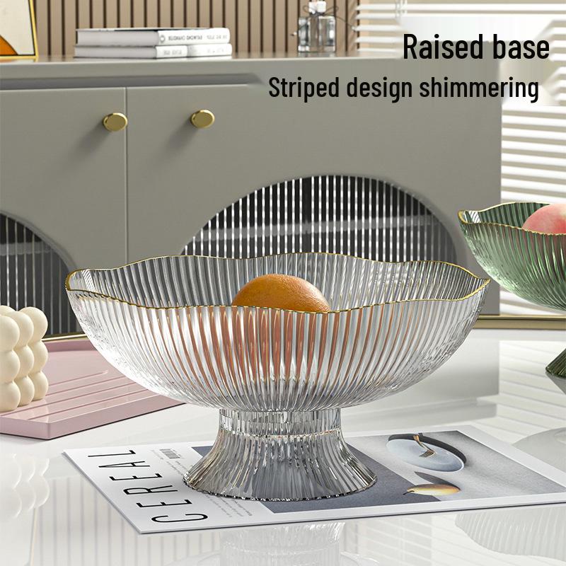 Elegant Ins-Style Fruit Bowl with Drainer - High-Footed Plate for Living Room Snacks and Fruits