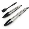 Silicone High-Temperature Resistant Tongs - Ideal for Grilling, Frying, and Bread - Stainless Steel Kitchen Tool