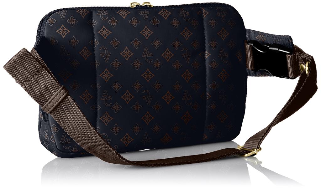 Anna Christina Monogram Print Waist Pouch Monogram Navy 1805-4A47
