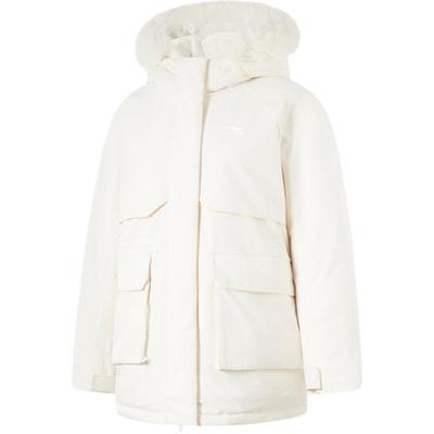 Down Jackets Women's Ecru Hooded Thickened Down Coat AYMU542-1