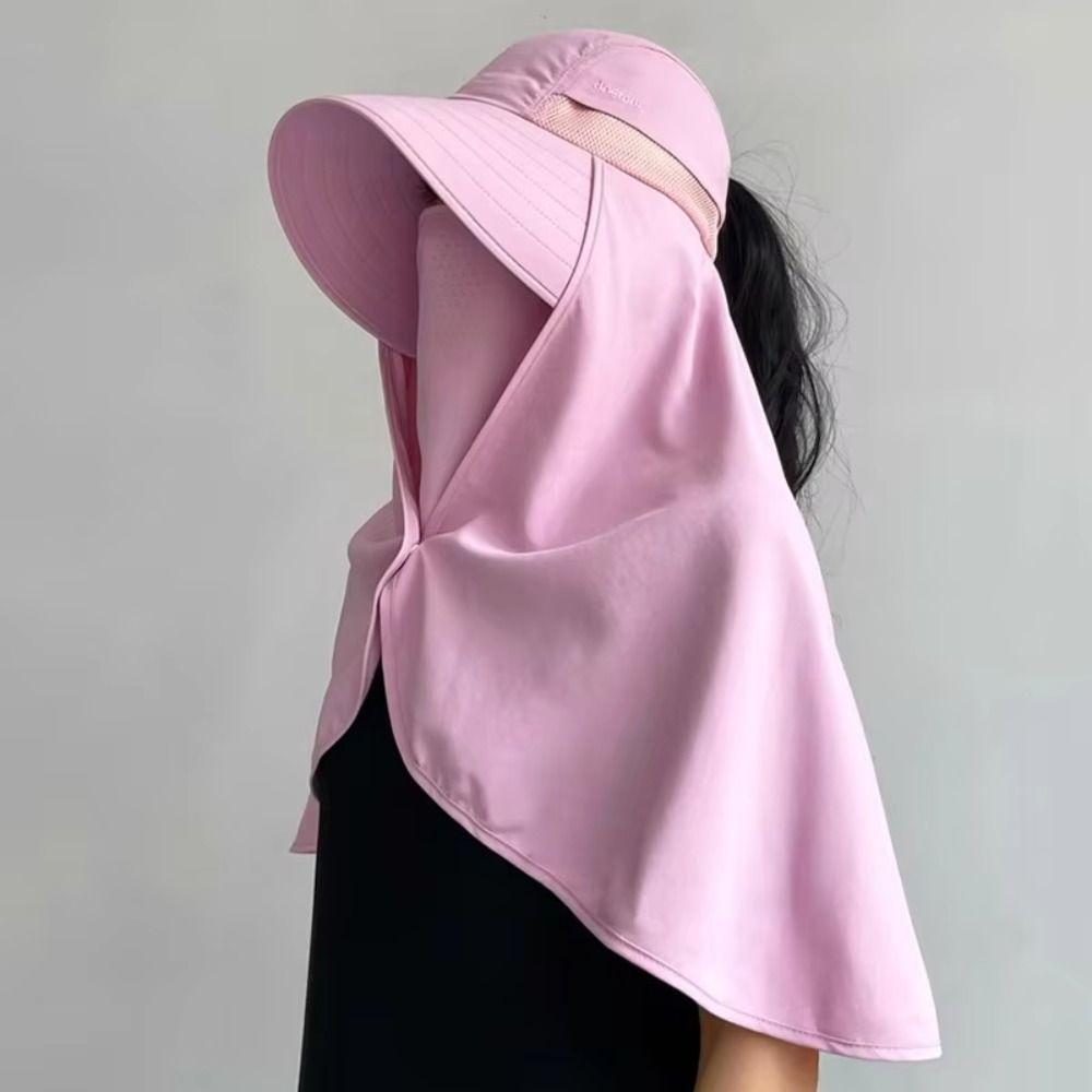Wide Brim Shawl Fisherman Hat Sunscreen Hiking Bucket Hat Foldable Women Sun Hat Fishing