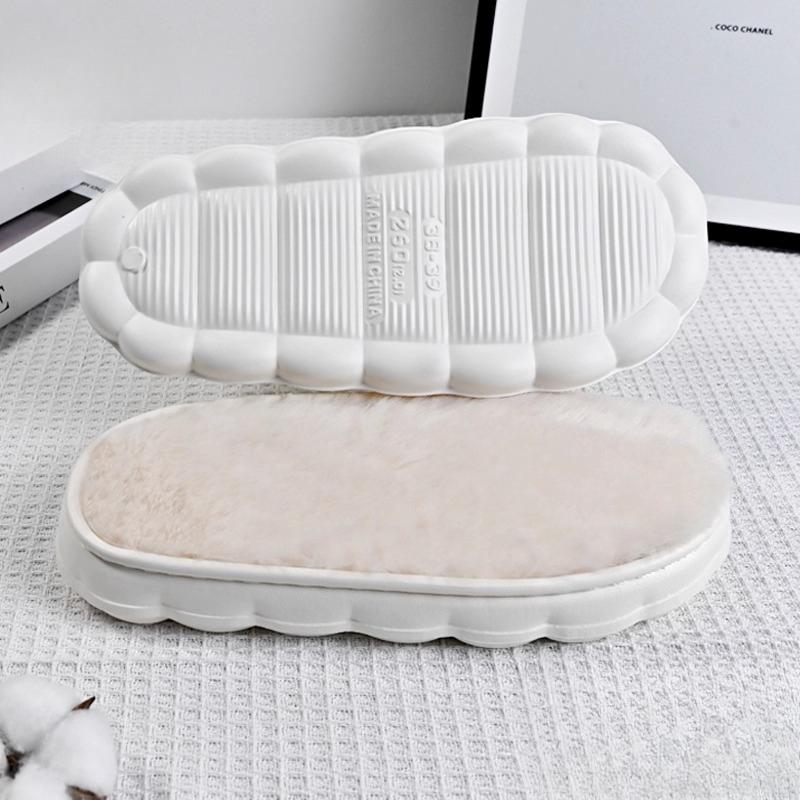 Non-Slip Slip-On Thickened Plush Handmade Cloud Shape Shoe Sole Crochet EVA Slippers Bottoms Yarn Material Kit for Shoe Making