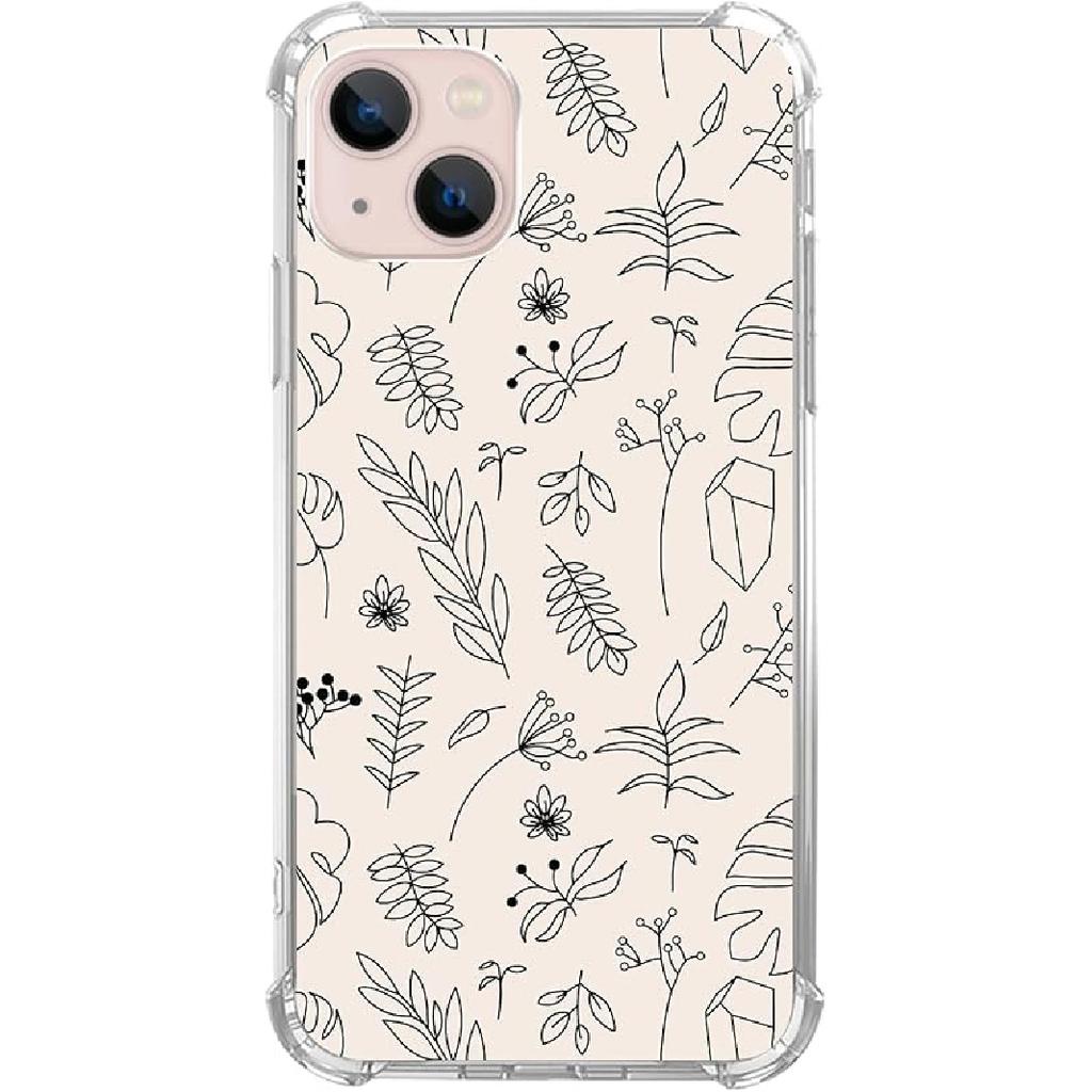 Pink White Black Christmas Trees Case Compatible with iPhone 15, Winter Christmas Cartoon Case for iPhone 15, Cool TPU Bumper Phone Case Cover