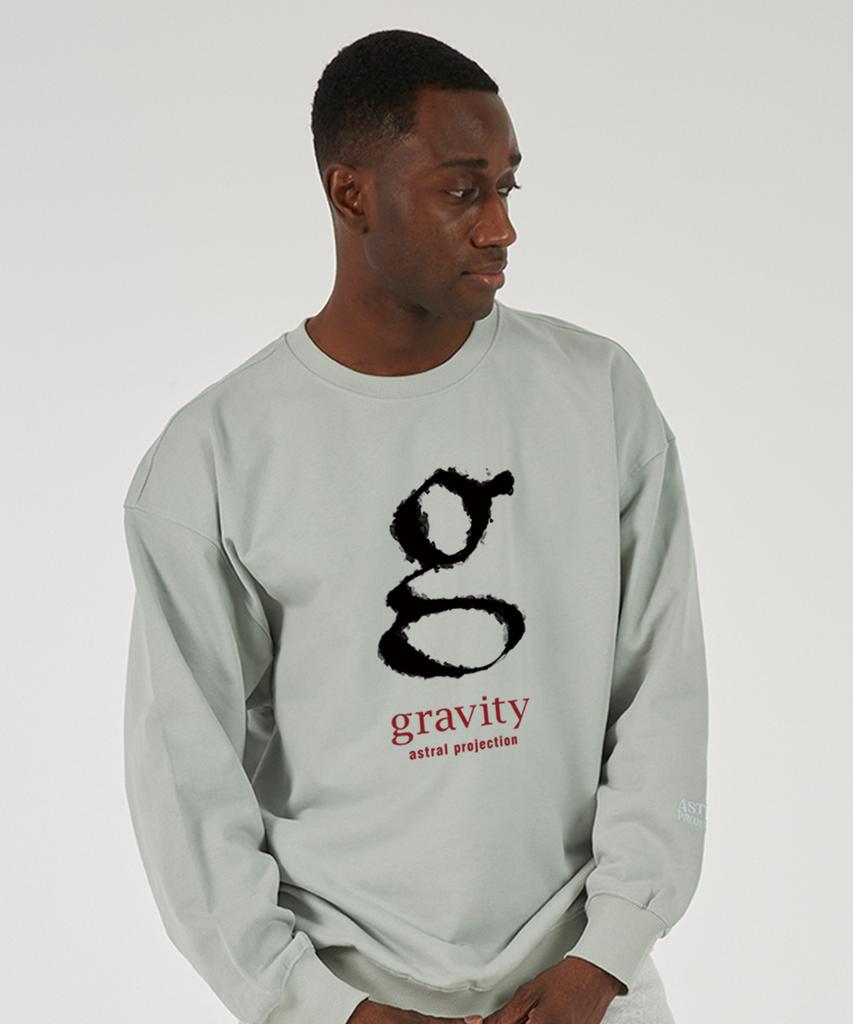 ASTRAL PROJECTION Signature Gravity Oversized Drop Shoulder Sweatshirt_Mint