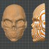 Yousheng 3D Printed Skull Ornament Flexible Skull Decoration Pass Through Skull Fidget Toy for Cyberpunk Gothic Themes Lovers