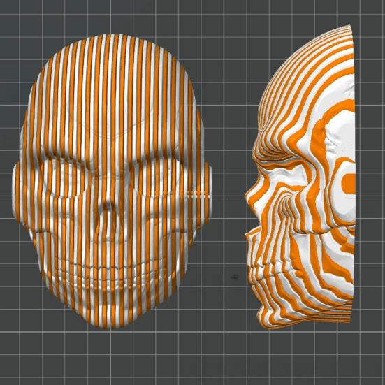Yousheng 3D Printed Skull Ornament Flexible Skull Decoration Pass Through Skull Fidget Toy for Cyberpunk Gothic Themes Lovers