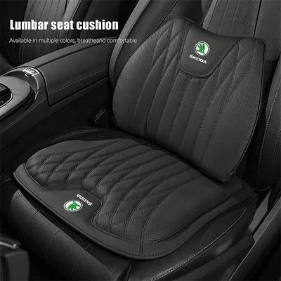 Car Seat Cushion Cover Lumbar Support Waist Cushioning For Skoda Octavia Rapid Kodiaq Superb Karoq Scala Fabia Kamiq Enyaq Yeti