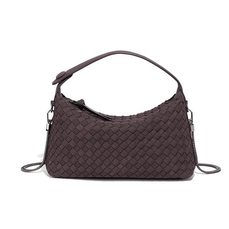 New cross-border hand-woven women's bag, frosted handbag, large capacity, trendy and fashionable, versatile crossbody bag, shoulder bag