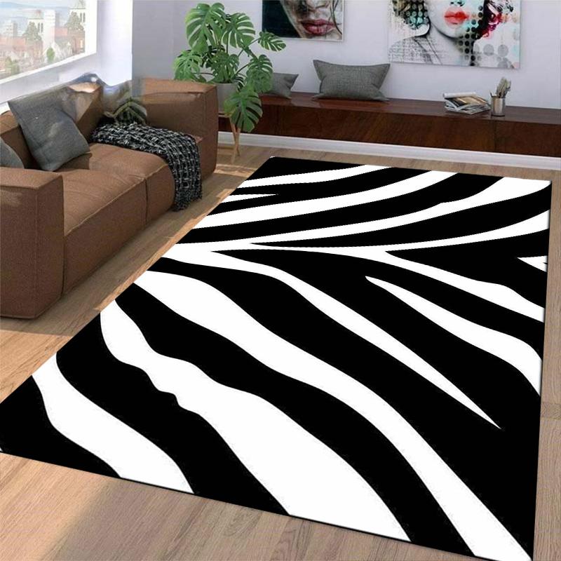 Golden Sparkle Zebra Pattern Carpet Design On Black and Gray Background. Suitable for Use As an Anti-slip for Room and Bedroom Sofas