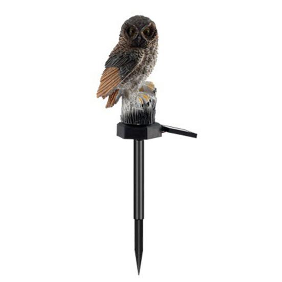 Solar Animal Stake Light Panda Frog Resin Owl Garden B