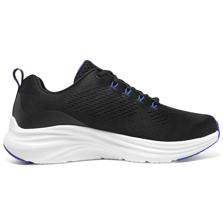 Skechers Zapatillas Casuales de Malla Baja Vapor Foam Cloud Trail para Hombre Negro Blanco Azul 232625-BKBL
