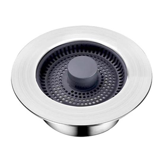 Stainless Steel Kitchen Sink Filter 3-in-1 Design Odor Blocking Anti-Clog Universal Fit