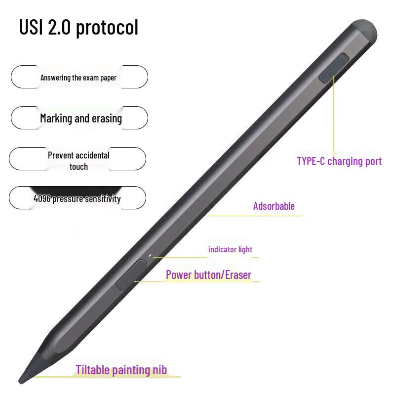 Google Pixel Tablet Stylus with Eraser, 4096 Pressure Sensitivity, Magnetic Touch, USI Protocol