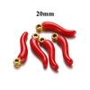 5pcs Stainless Steel Red Pepper Charms for DIY Jewelry Making Women Retro Necklace Accessories Bracelet Findings Supplies Crafts