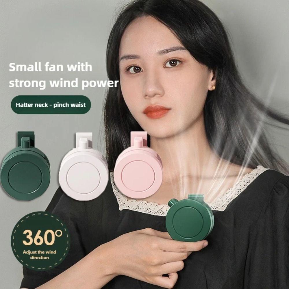 High Air Flow Wearable Neck Fan Ultra Quiet Portable Hanging Fan Clip-on USB Fan Daily Commuting