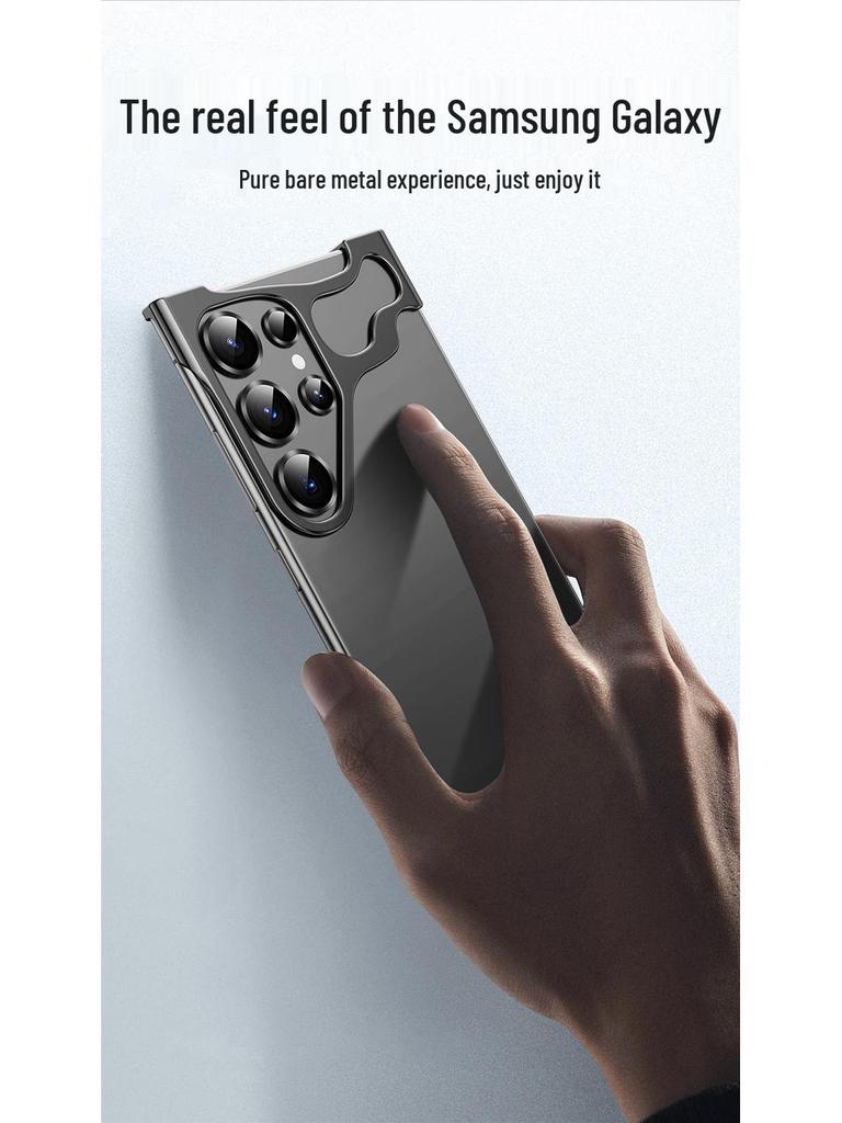 Samsung S24+ Ultra Metal Case: Borderless, Drop-Proof, Bare-Metal Feel