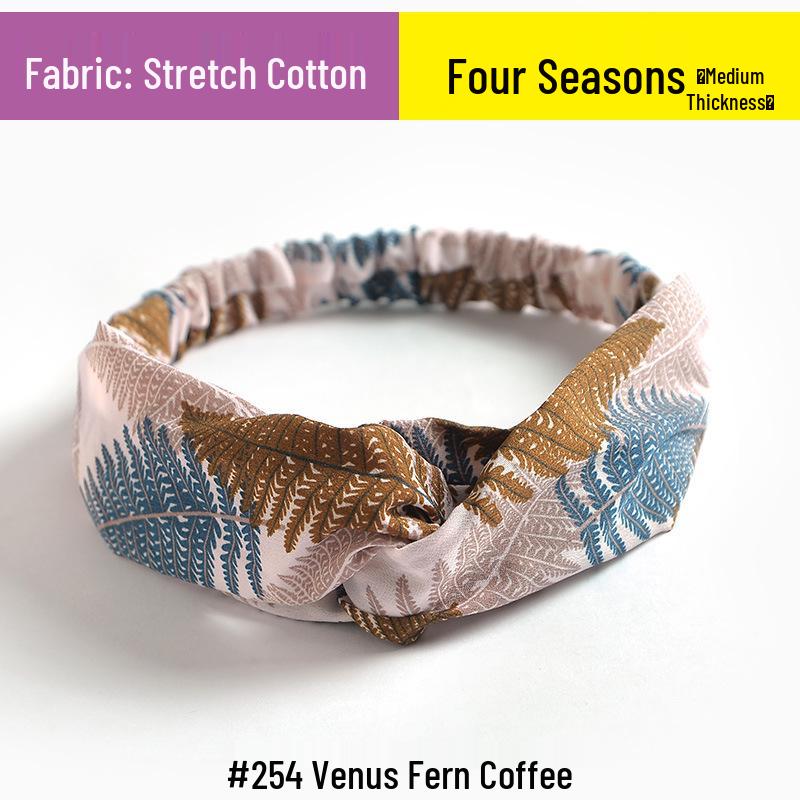 Koreanisches florales Chiffon-Elastik-Stirnband für Damen - Frischer Stil Haaraccessoire