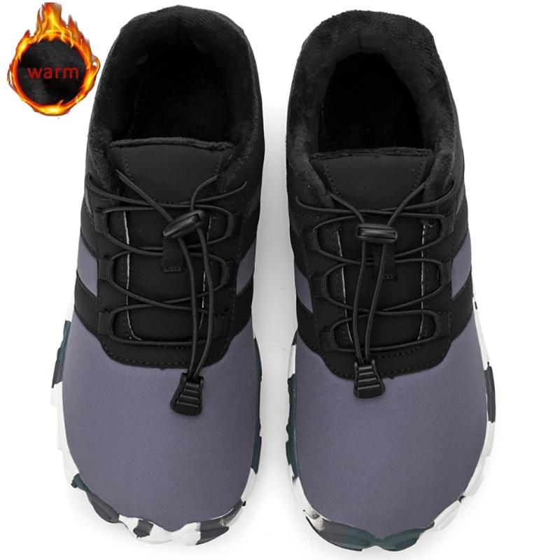 New Outdoor Trekking Cotton Shoes Barefoot Cotton Shoes Waterproof Lightweight Non Slip Five Finger Walking Shoes Thickened Warm
