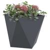 Plant Pot Anthracite 40 x 40 x 40 cm Steel