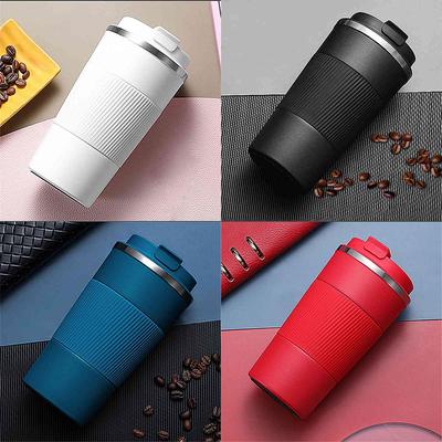 Doppelte rutschfeste Auto-Isolierflasche aus Edelstahl, Reise-Thermobecher, Wasserflasche, Kaffee-Thermosbecher, auslaufsicher