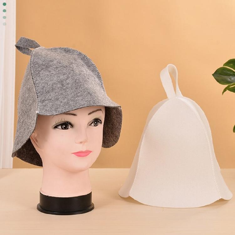 Wool Felt Sauna Hat Reusable Shower Cap for Home Bathroom Bathing Accessories