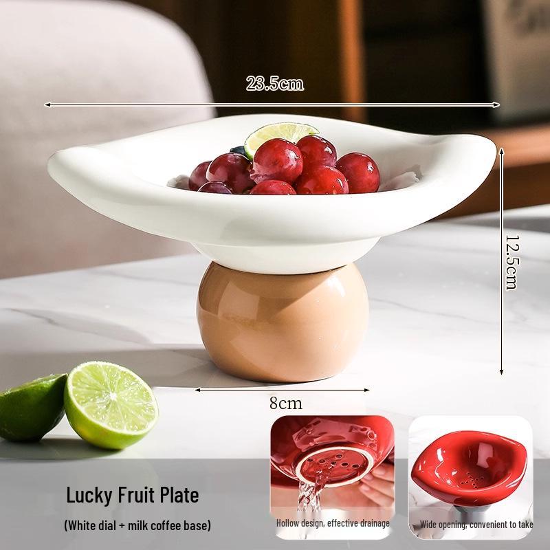 

2026 High-End Ceramic Fruit Bowl: Luxury Style for Living Room or Hotel Club