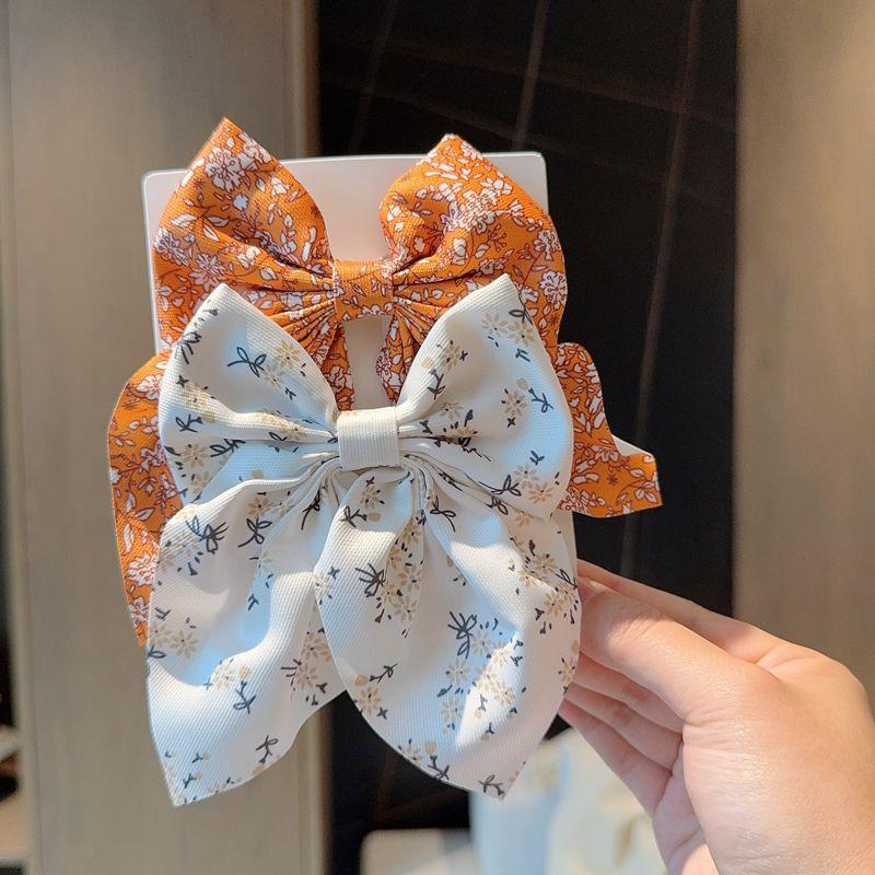 2PCS/Lot Solid Color Grosgrain Ribbon Hair Bows Boutique Hair Clip For Girls Hairgrips New Headwear Kids Hair Accessories Gift