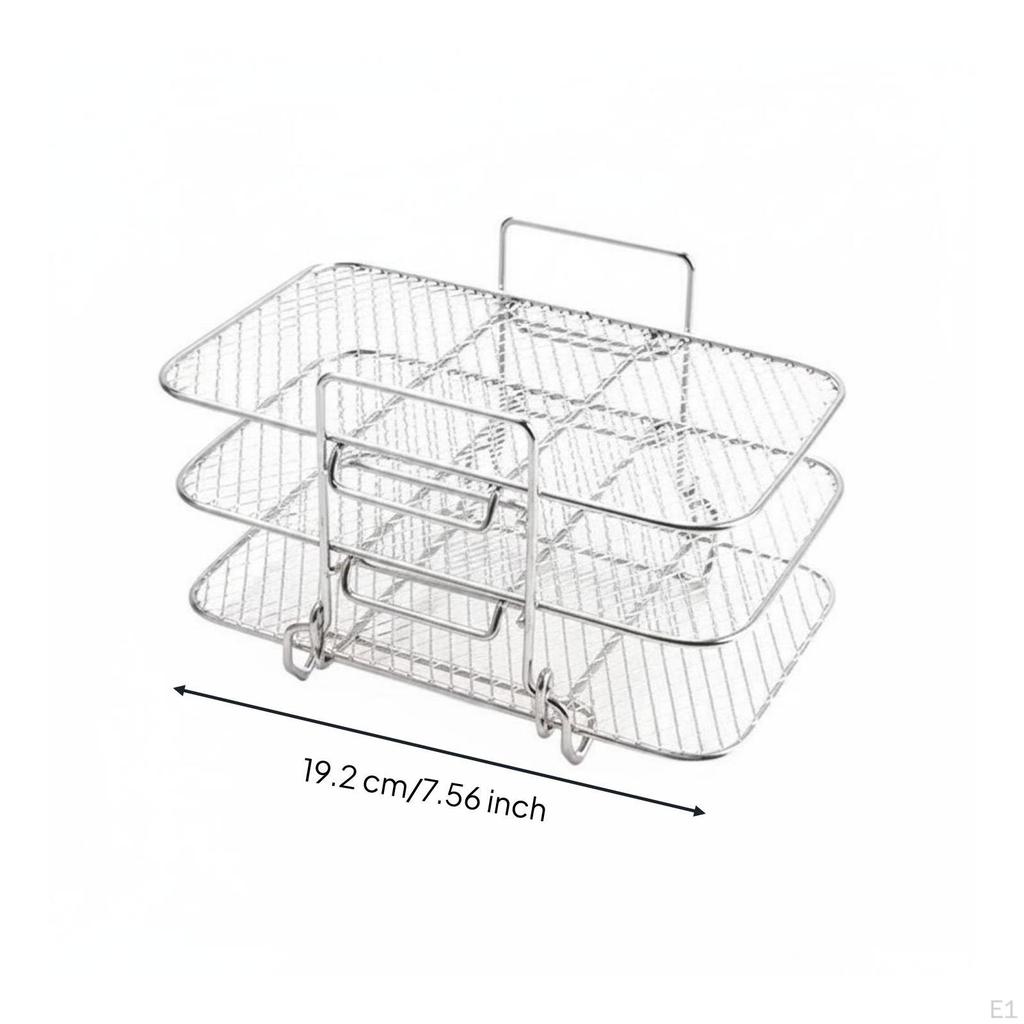 Air Fryer Rack Easy to Clean Three Tier Grill 3layer Detachable