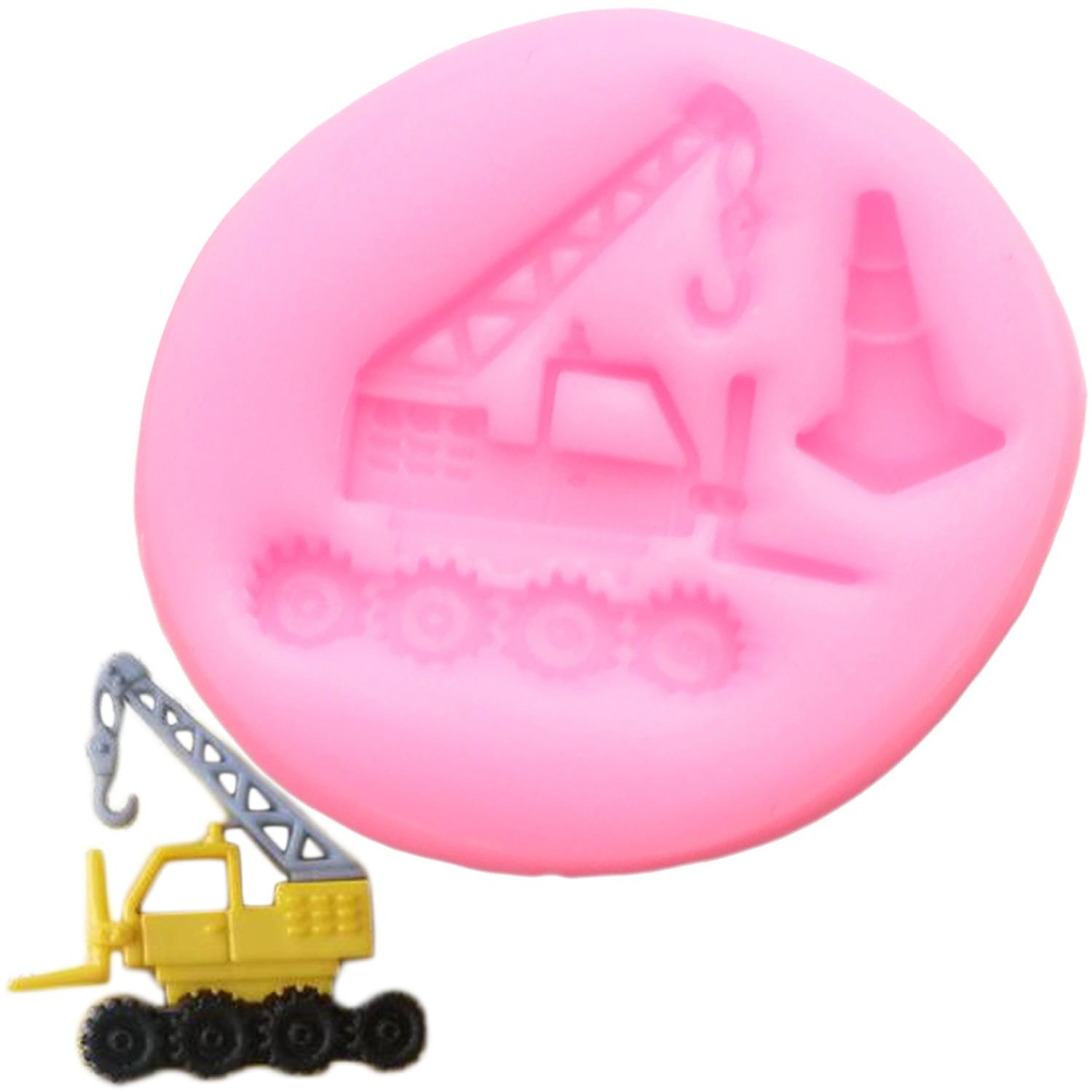 

Экскаватор Формы для помадки Строительная площадка Бульдозер Силиконовые формы Кран Строительный грузовик Форма для украшения торта Кекс Конфеты Шоколадные формы синий