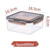 Wutuo Square Food Storage Containers with Transparent Lids (2-Pack)