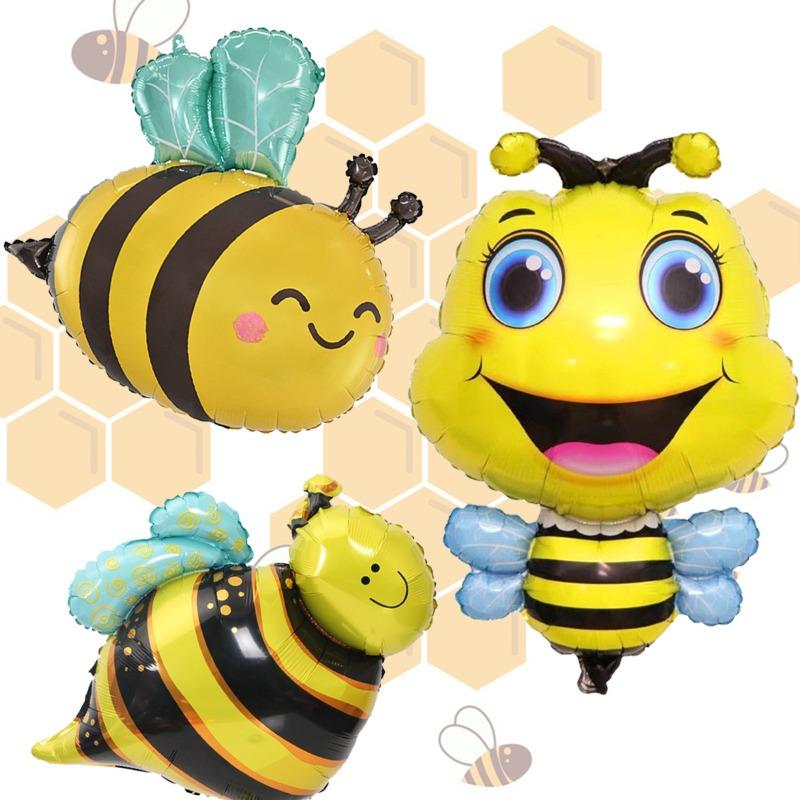 Insect-shaped Bee Balloons for Children's Birthday and First Birthday Party Scene Background Decoration Aluminum Film Balloons