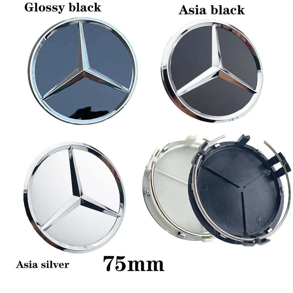 For Benz a24Pcs 75MM Car Wheel Center Hub Caps AMG Wreath for Mercedes Benz GLE GLK SLK CLA CLK W203 W204 W205 W209 W210 W211 W212