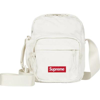 Denim Shoulder Bag White