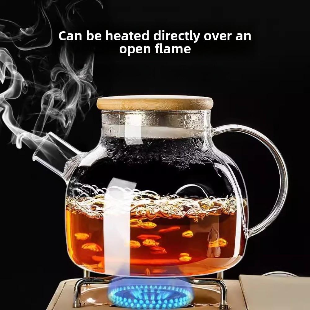 Com Tampa Jarro de Vidro para Água Fria 1/1,8L Bule de Vidro para Café Chá Espessado Jarro para Suco de Chá Gelado