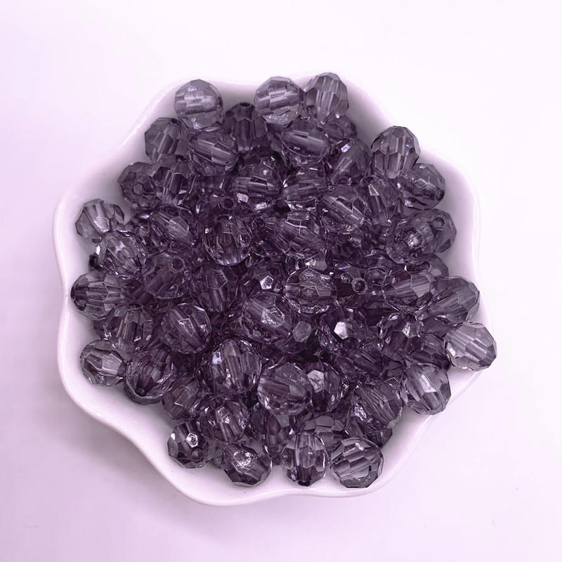New 6/8/10mm Transparent Faceted Ball Acrylic Beads Loose Spacer Beads for Jewellery Making DIY Bracelet Accessories