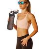 Zero Sugar Zero Calorie Scented Sports Water Bottle with Straw Handle Flip Lid 1pc Water Bottle Plus 7 Flavor Rings for Customizable Taste Experience