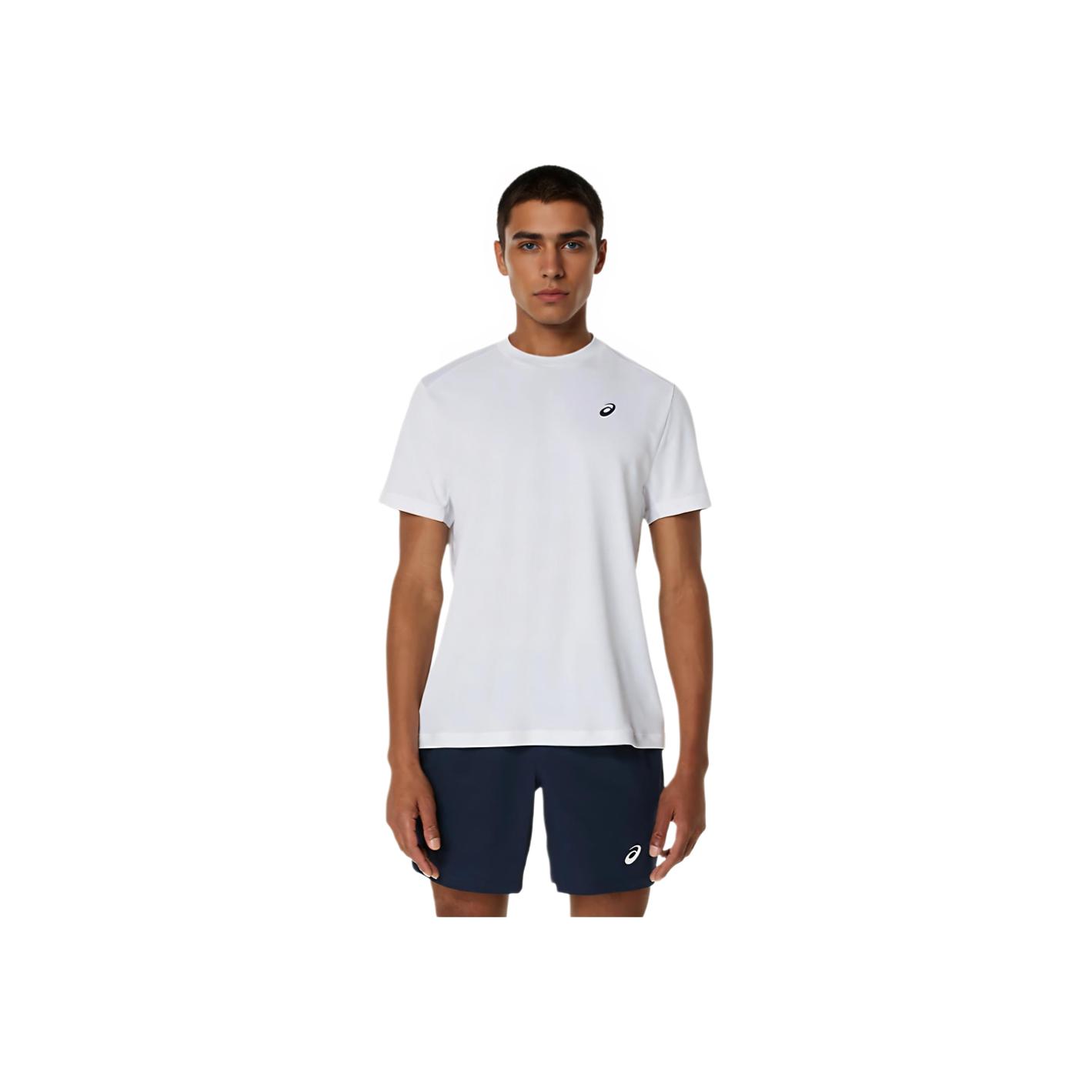 

New Asics COURT SHORT SLEEVE TOP T Shirt Men s White 2041A339-100 M