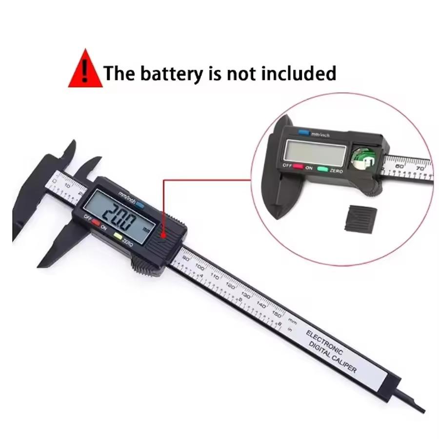 Electronic Pachometer Digital Caliper Vernier Calipers Micrometer Ruler Carbon Fibre Plastic Gauge Measuring Tools Instrument