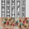 1/6Pcs 3D Silicone Nail Art Mold Retro Flower Vine Chinese Knot Transparent Reusable Nail Carving Stencil For Diy Manicure