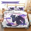 Toothless Night Fury Pattern Bedding Quilt Set Quilt Cover Pillowcase Home Decoration Birthday Gift (1 * Duvet Cover + 2 * Pillowcase, Without Core)