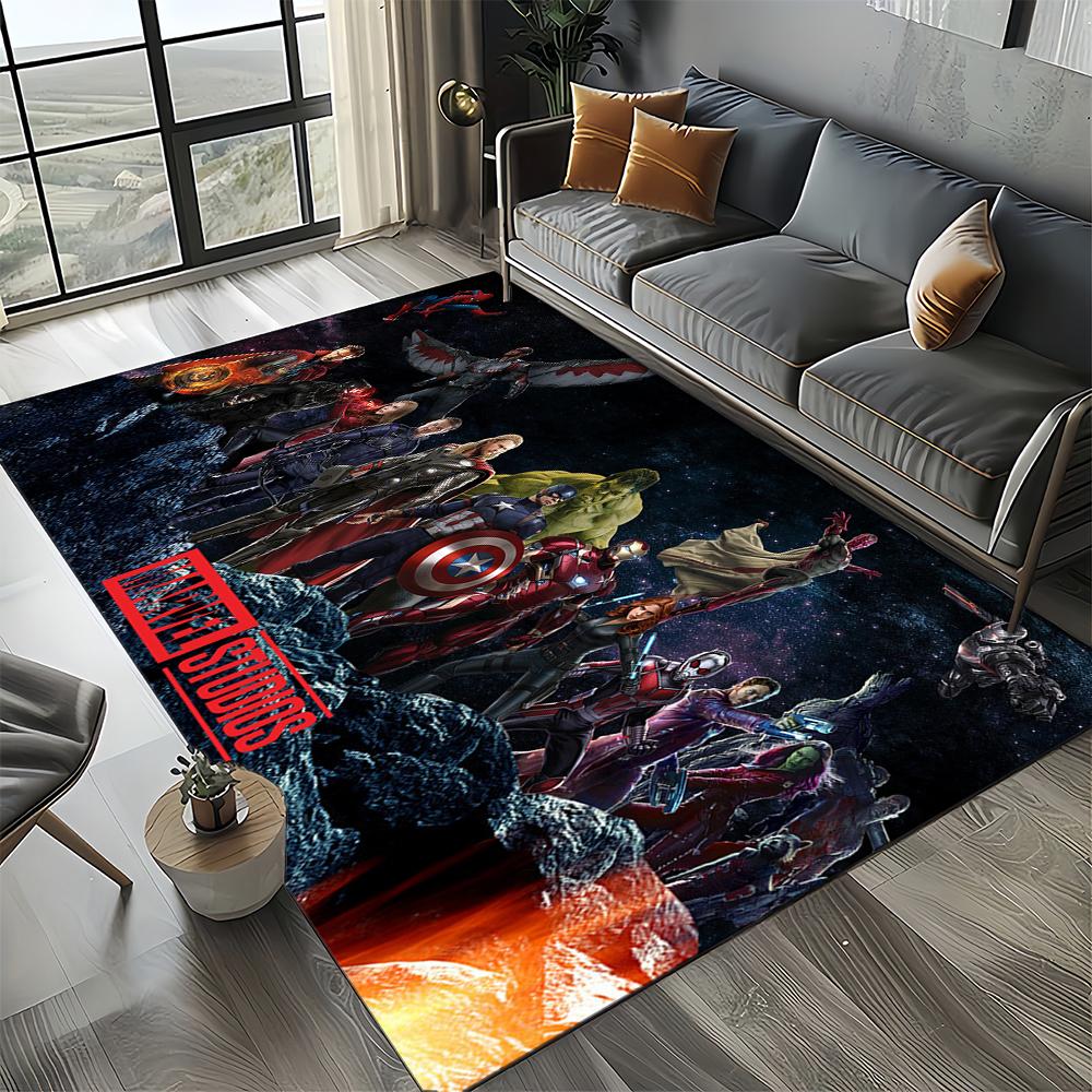 3D Marvel 27 Style Venom Captain SuperHero Carpet Rug for Bedroom Living Room Home Sofa Decoration,kids Large Decor Floor Mat HD