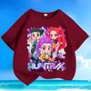 Girls' Loose Witch Girl Group Top for Summer Children's Casual Short-sleeved Pure Cotton T-shirt
