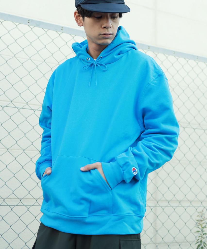 Sweat Pullover Parka L Sky Blue Brand Hoodie Sweatshirt Plain Basic One Point Long Sleeve Loose Fleece Lined Logo Unisex Hoodie Autumn Clothes Winter