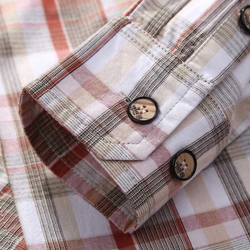 Nuove Camicie da Uomo a Maniche Lunghe a Quadri Autunnali e Primaverili Camicie Casual in Cotone Largo per Uomo