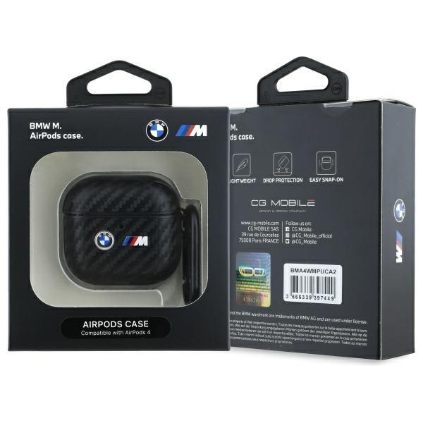 Bmw Bma4Wmpuca2 Airpods 4 Cover          Czarny/Black Carbon Double Metal Logo