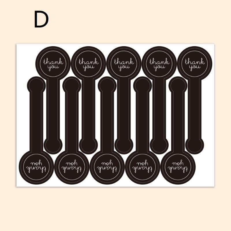 10 Sheets Long Style Self-Adhesive Sticker Cake Packaging Sealing Label Package Box Decoration Diy Tamper-Proof Stickers