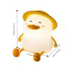 Silicone Cute Duck Pat Light Eye Protection Cartoon Decompression Night Light Clap Control Night Atmosphere Lamp